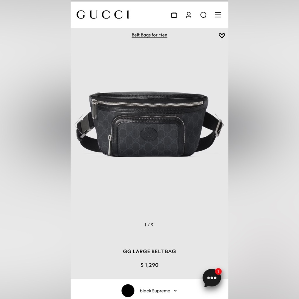 Gucci men’s large belt bag - Picture 6 of 6